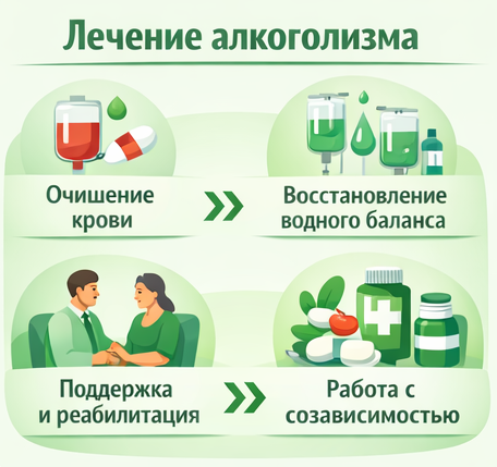лечение алкоголизма в Люберцах этапы